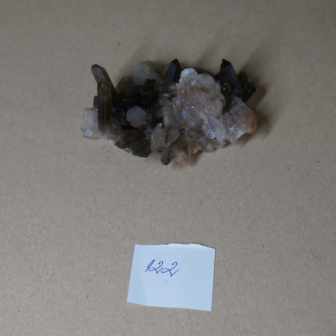 Cluster of smoky quartz druses | Raw