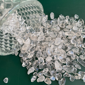 Polished rock crystal shards