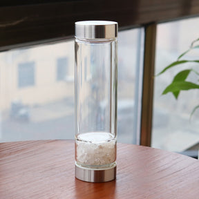 Glass bottle with Crystals for charging water